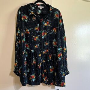 Woman Within Long Sleeve Button Front Dress Size 2X